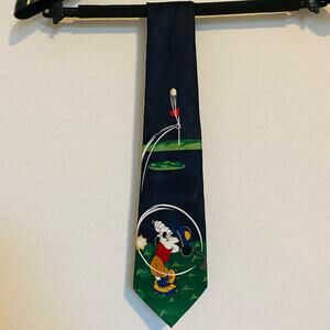 Vintage Disney Mickey Unlimited Golf Mickey‎ Golf Tee Off Tie
